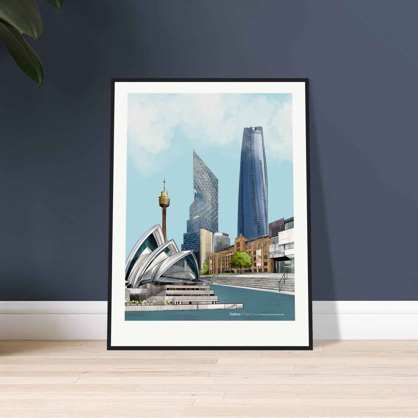 Stunning artwork of Sydney's iconic landmarks like the Opera House, Sydney Harbour, and Sydney Tower in stunning art prints that capture the city's beauty