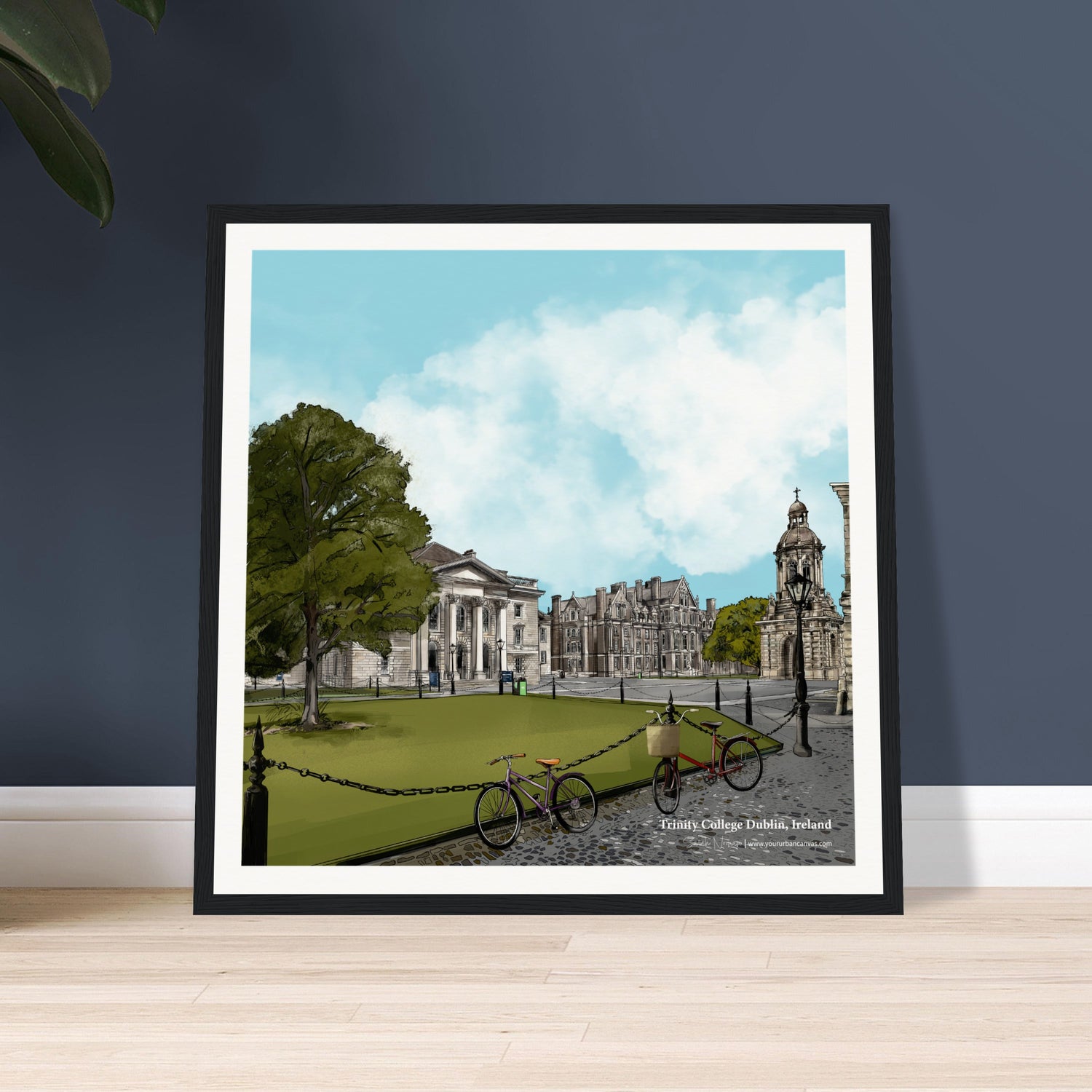 Wall Art of Trinity College Dublin - one of Ireland’s most iconic landmarks and the oldest university in Ireland.