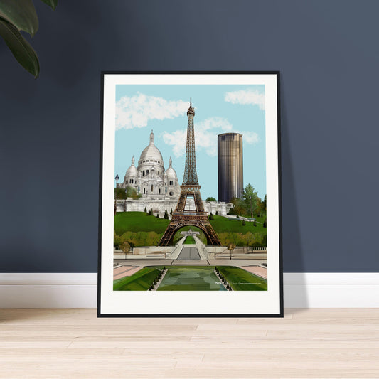Paris Fine Detail Print |Sacré-Cœur & Eiffel Tower