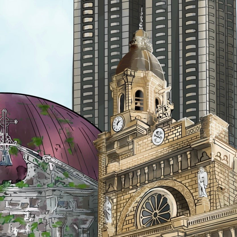 Manila Cityscape Wall Art | Cathedral & Intramuros