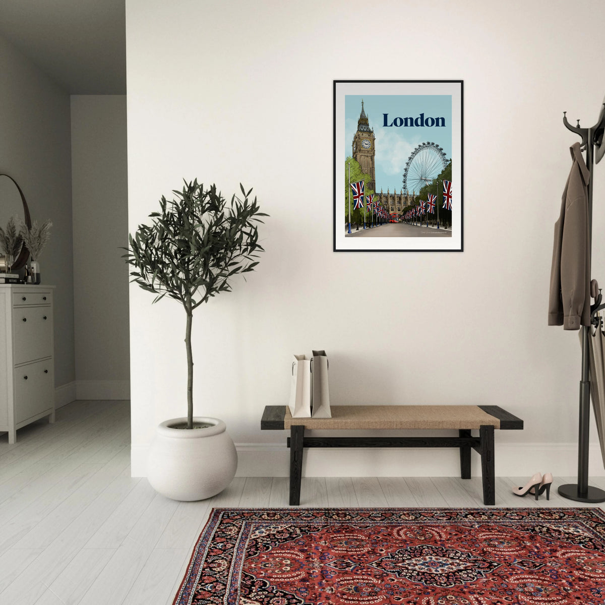 London Artwork | Big Ben, London Eye and The Mall